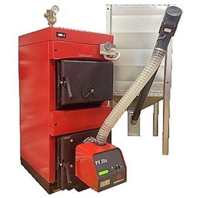 Котел твердотопливный пеллетный Pelltech WB50 (котел, горелка PV 50, шнек, бункер и автоматика)