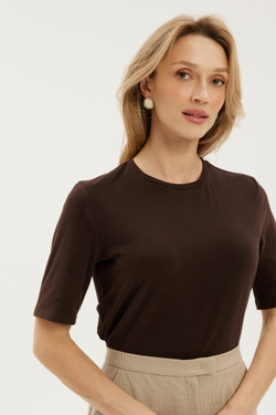 Футболка коричневая женская