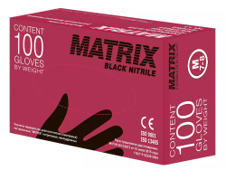 Перчатки нитриловые MATRIX Black Nitrile (уп.50пар) M 3,8гр медицинские диагностические