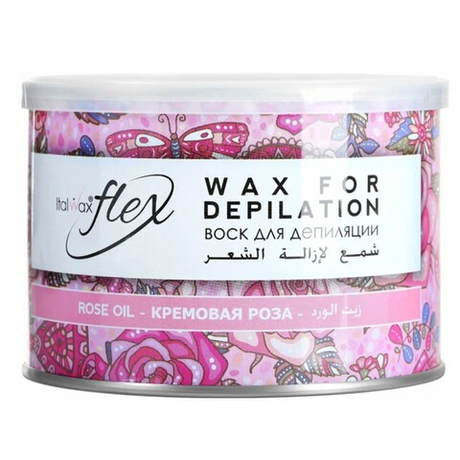 White Line/ItalWax Депилятор Воск банка 400мл ФЛЕКС Кремовая Роза (175013) *****