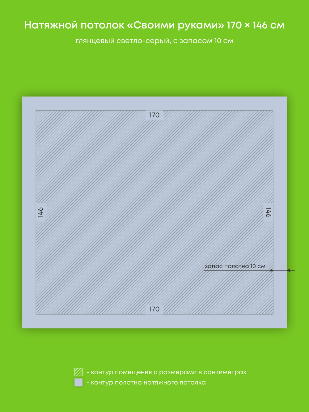 Натяжные потолки 2.5 м2, 1.1 м2