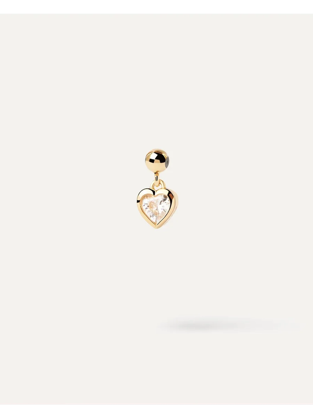 Подвеска-шарм Mini Heart серебро 925 пробы покрытое золотом