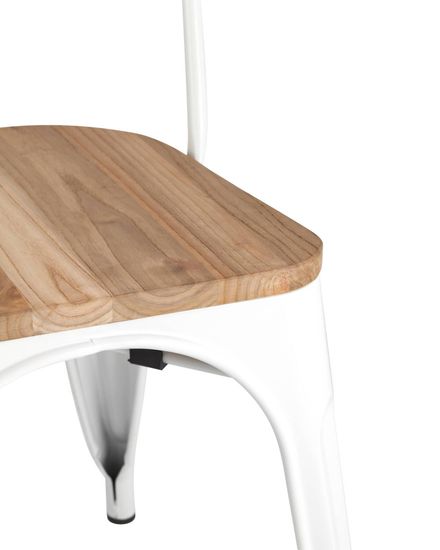 Стул TOLIX WOOD белый глянцевый