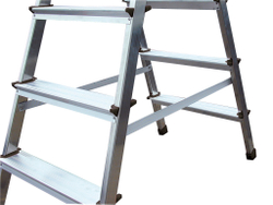 DOPPLO Двусторонняя стремянка, 2 х 8 ст, 3, 51 чер (120373)