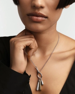 Подвеска Pav Large Drop Серебро 925 пробы покрытое родием