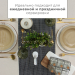 Дорожка цвет серый, 33х182 см, 100% хл