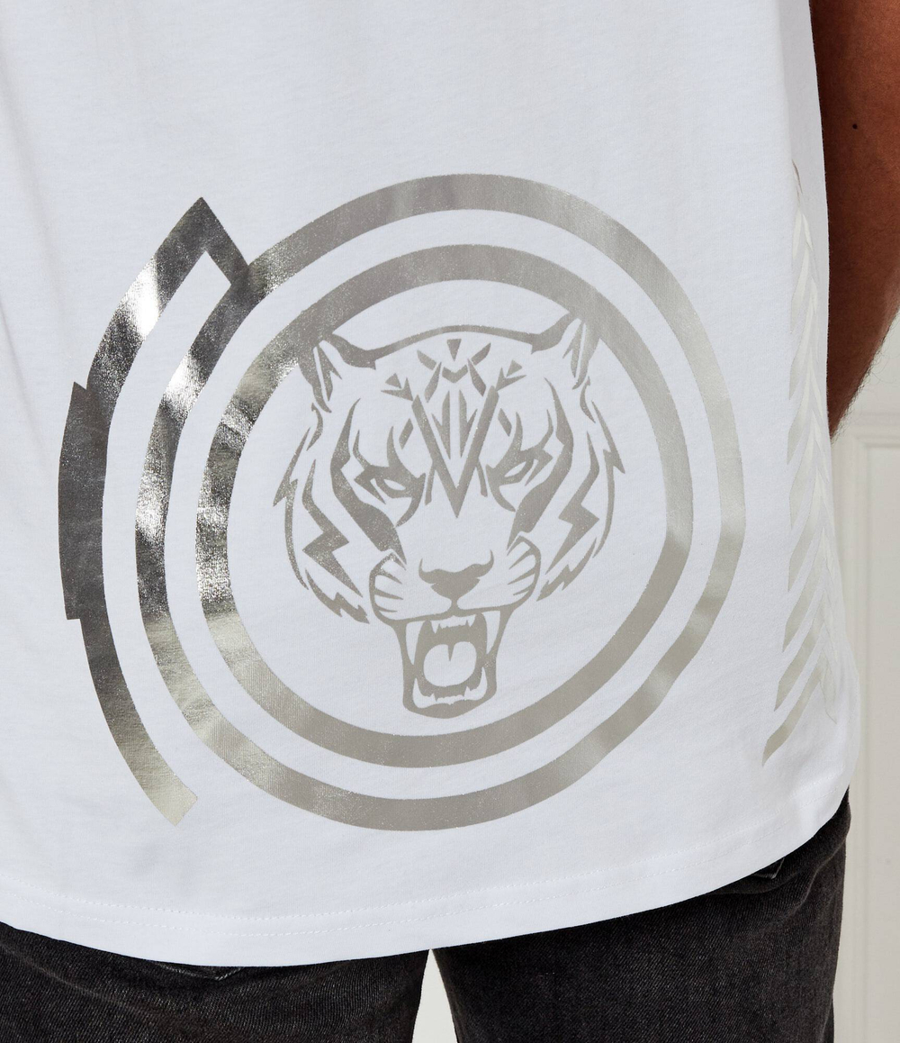 Футболка Lamina Tiger Plein Sport - белый(MTK8011 STE001N)