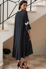 Длинная сорочка свободного кроя из вискозы (Размер: XS-S) (Цвет: черный)