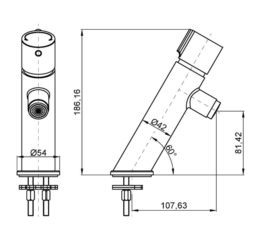 Смеситель Luxtemp с таймером для умывальника на столешницу. 07425M.S