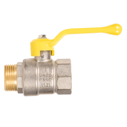 Кран шаровой латунный LD Pride 47.20.В-Н.Р GAS Ду20 Ру40 вн-нр (рычаг)