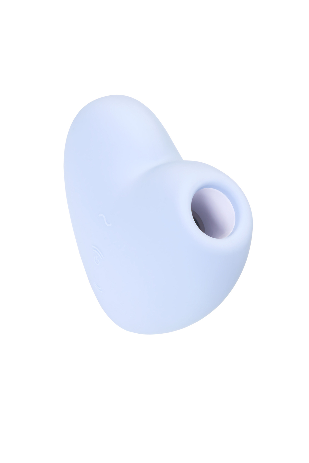 Вакуум-волновой стимулятор клитора с вибрацией Satisfyer Cutie Heart, силикон, голубой, 7,7 см