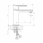 Смеситель для раковины 35k MIXLINE ML33-04 "City White" БЕЛЫЙ/ХРОМ