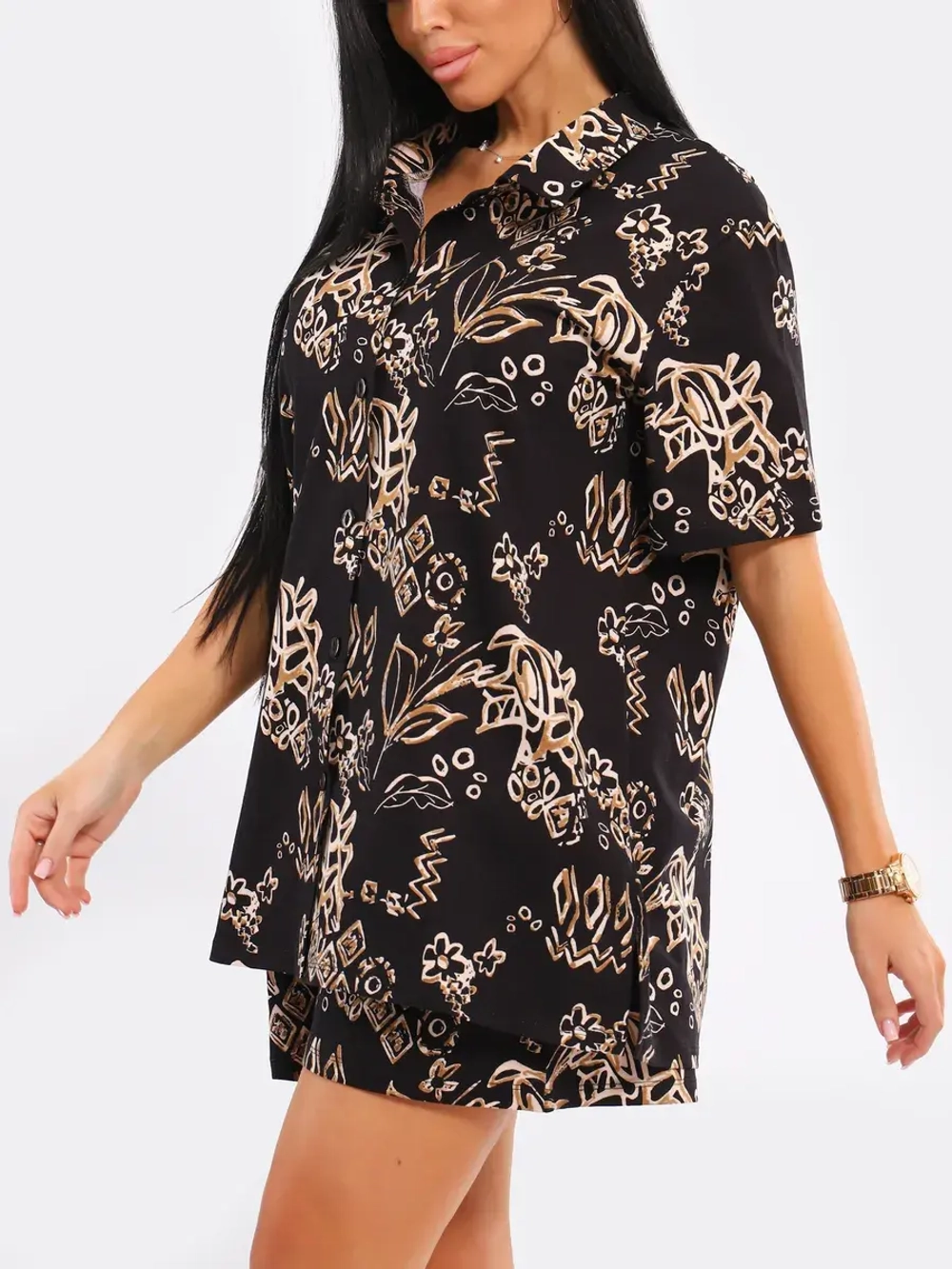 Комплект хлопок рубашка с шортами