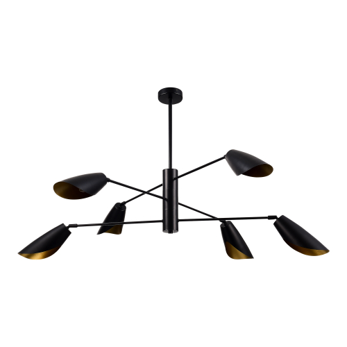 SLE1254-403-06 Светильник подвесной Черный/Черный E14 6*60W ALTON