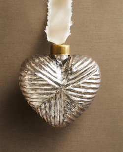 ZARA HOME ЕЛОЧНОЕ УКРАШЕНИЕ «СЕРДЕЧКО» С СЕРЕБРИСТЫМ ПОКРЫТИЕМ, СЕРЕБРЯНЫЙ