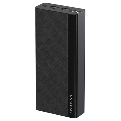 Внешний аккумулятор Breaking P212, 2USB-A, USB-C, 20 000 mAh, 5.0A, 22,5W, PD, QC 3.0, LED (Черный)