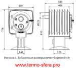 Дровяная отопительная печь ТМФ Фаренгейт 8