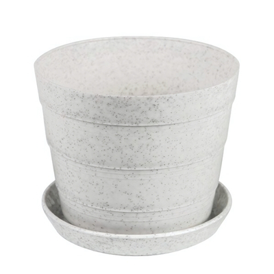 Кашпо "Классик" с поддоном 0,6 л (цвет мраморный)