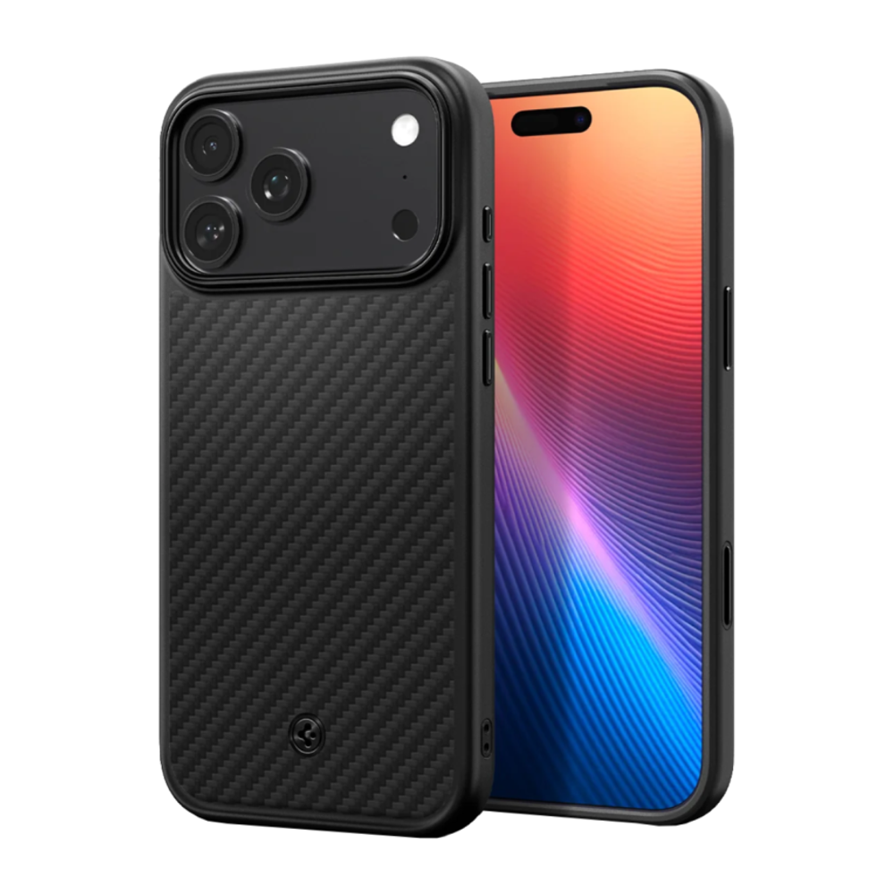 Арамидный чехол MagSafe Spigen Enzo Aramid T (Mag Fit) для iPhone 17 Pro Тонкий укреплённый гибридный чехол из арамидного волокна Aerocore с сенсорной накладкой для Контроллера камеры
