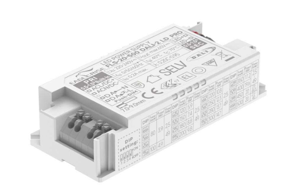 Блок питания FLS-20-500 DALI-2 LD PRO для светильников 6W/8W/10W