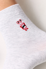 Conte-kids TIP-TOP Однотонные хлопковые носки с вышивкой