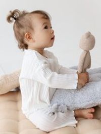 Пижама "Молоко" из ажурного хлопка 0+