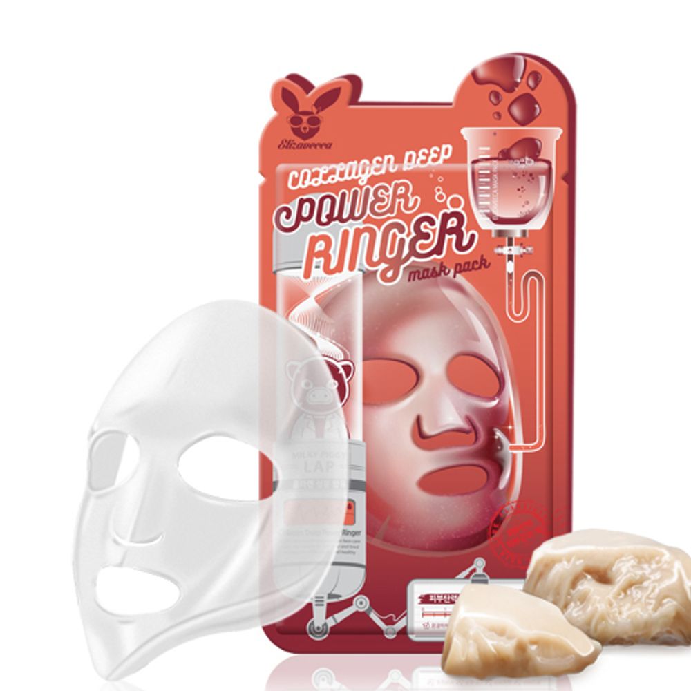 Тканевая маска с коллагеном ELIZAVECCA Collagen Deep Power Ringer Mask Pack