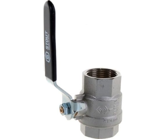 Кран шаровый с фильтром В-В 1&quot; рычаг STOUT 32823