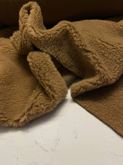 Мех искусственный однотонный "Teddy Bear" (Max Mara, 75%пэ/25%шерсть, Кэмел, 150)