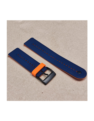 Ремешок 24 мм Elegant для Suuntu 9 Baro, Suuntu 7, Suuntu Spartan Sport силиконовый ( Темно-синий / оранжевый )