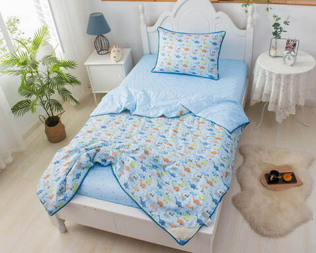 Детское постельное белье 1.5 спальное Sofi De MarkO Динозаврики голубое