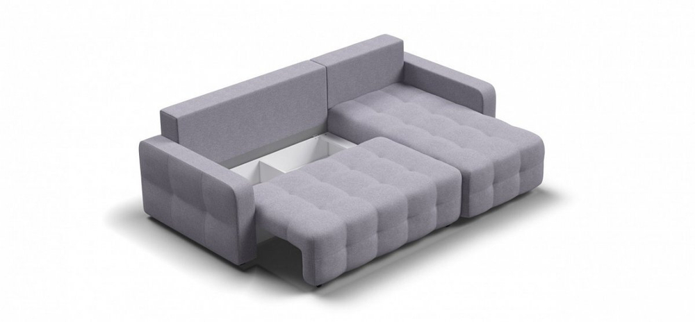 Угловой диван Денди Рогожка Мальмо платина