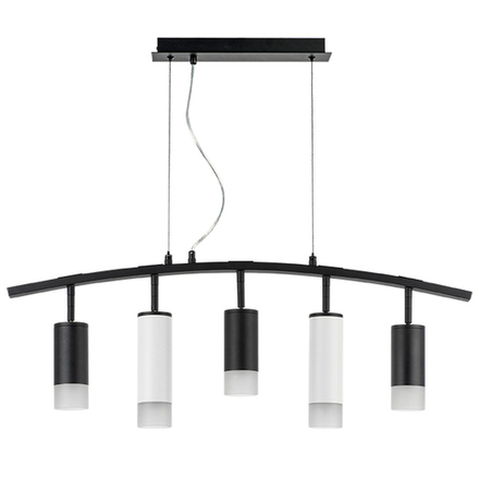 LR7353738621 Люстра RULLO 5х50W GU10 ЧЕРНЫЙ/БЕЛЫЙ (571735+214437-3+214486-2+202431-5)