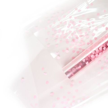 Упаковочная пленка (0,7*7,5 м) Поэма о любви (сердечки), Розовый, 1 шт.