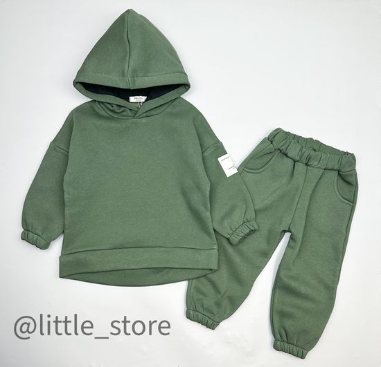 Комплект из футера с начесом "Over" хаки