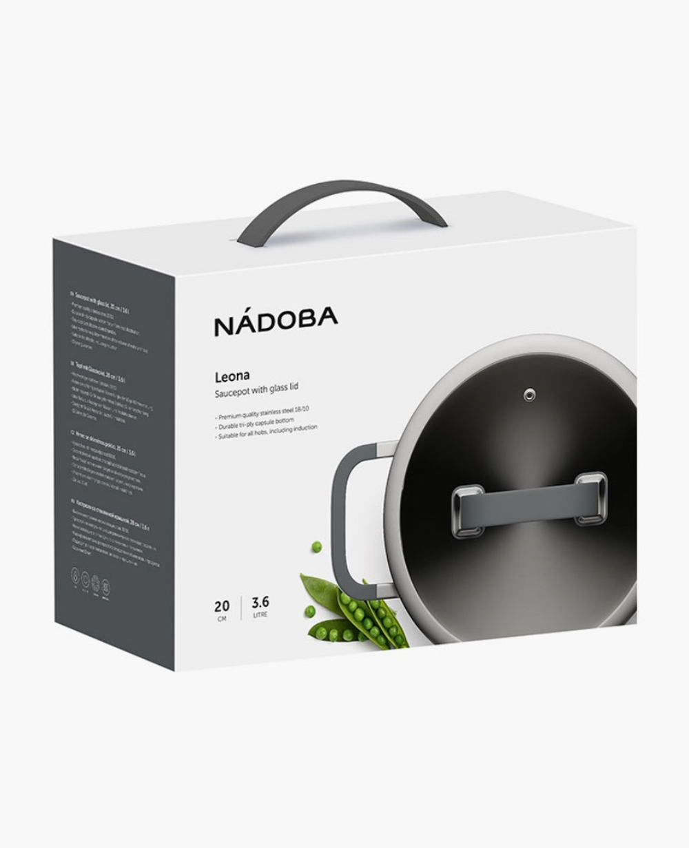 КАСТРЮЛЯ С КРЫШКОЙ LEONA 24 СМ (6,1л)