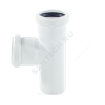 Тройник PP-H бесшумный белый RAUPIANO PLUS Дн 40х40х45гр б/нап в/к Rehau 11231041002
