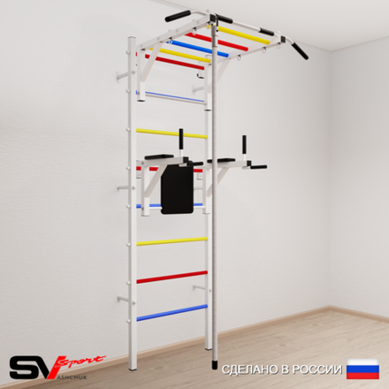 Шведская стенка Sv Sport усиленная 640 (Турник рукоход/Брусья/Канат)