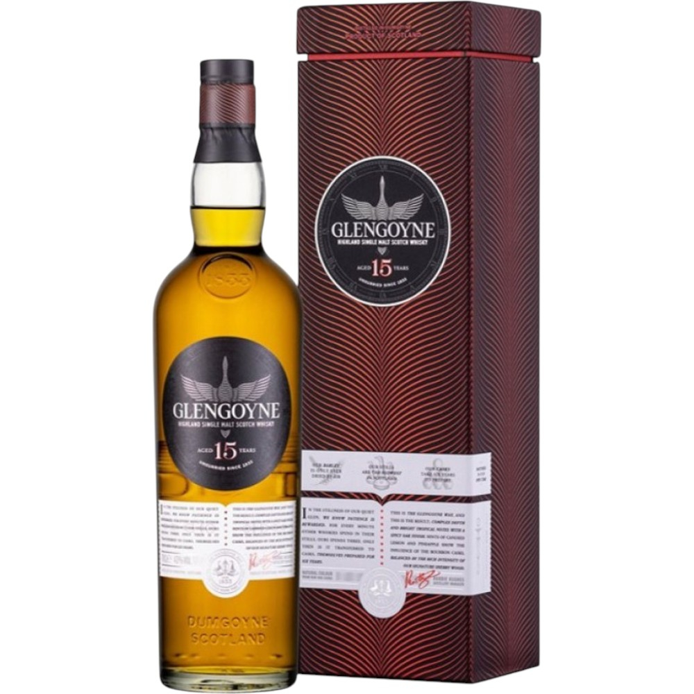 Виски Glengoyne Highland Single Malt Scotch Whisky 15 Y.O. 0,7 л. В подарочной коробке