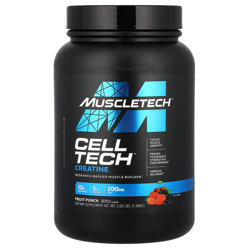 MuscleTech, Performance Series, CELL-TECH, креатин, фруктовый пунш, 1,36 кг (3 фунта)