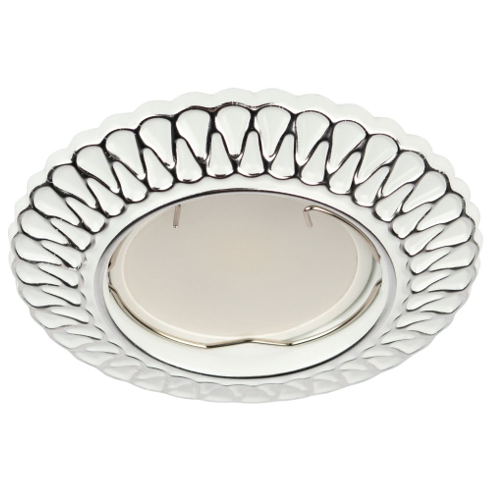 Светильник встраиваемый штампованный ЭРА ST4 CH/WH /1 под лампу MR16 GU5.3 белый | Штампованные встраиваемые светильники