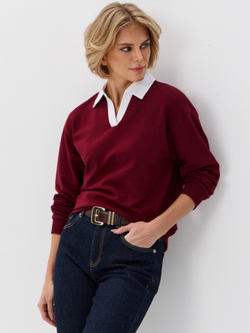 Джемпер с воротником поло