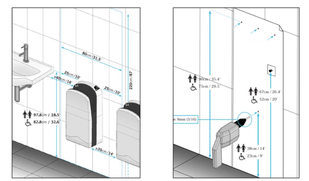 Сушилка погружная 1760 W ABS V-JET NOFER TRIBLADE 01305.AS серебристый серый