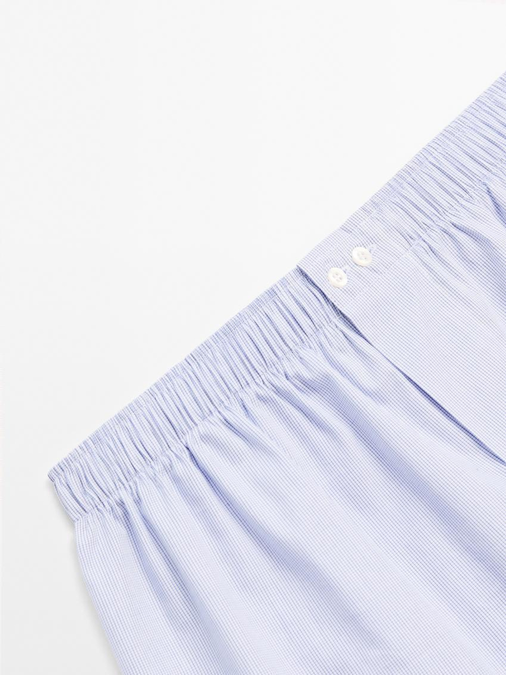 Massimo Dutti Трусы-боксеры в мелкую клетку, темно-синий