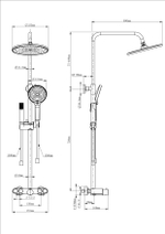 Душевая система с термостатом WONZON & WOGHAND MUSE Selesta, Хром (WW-B4113-CR)