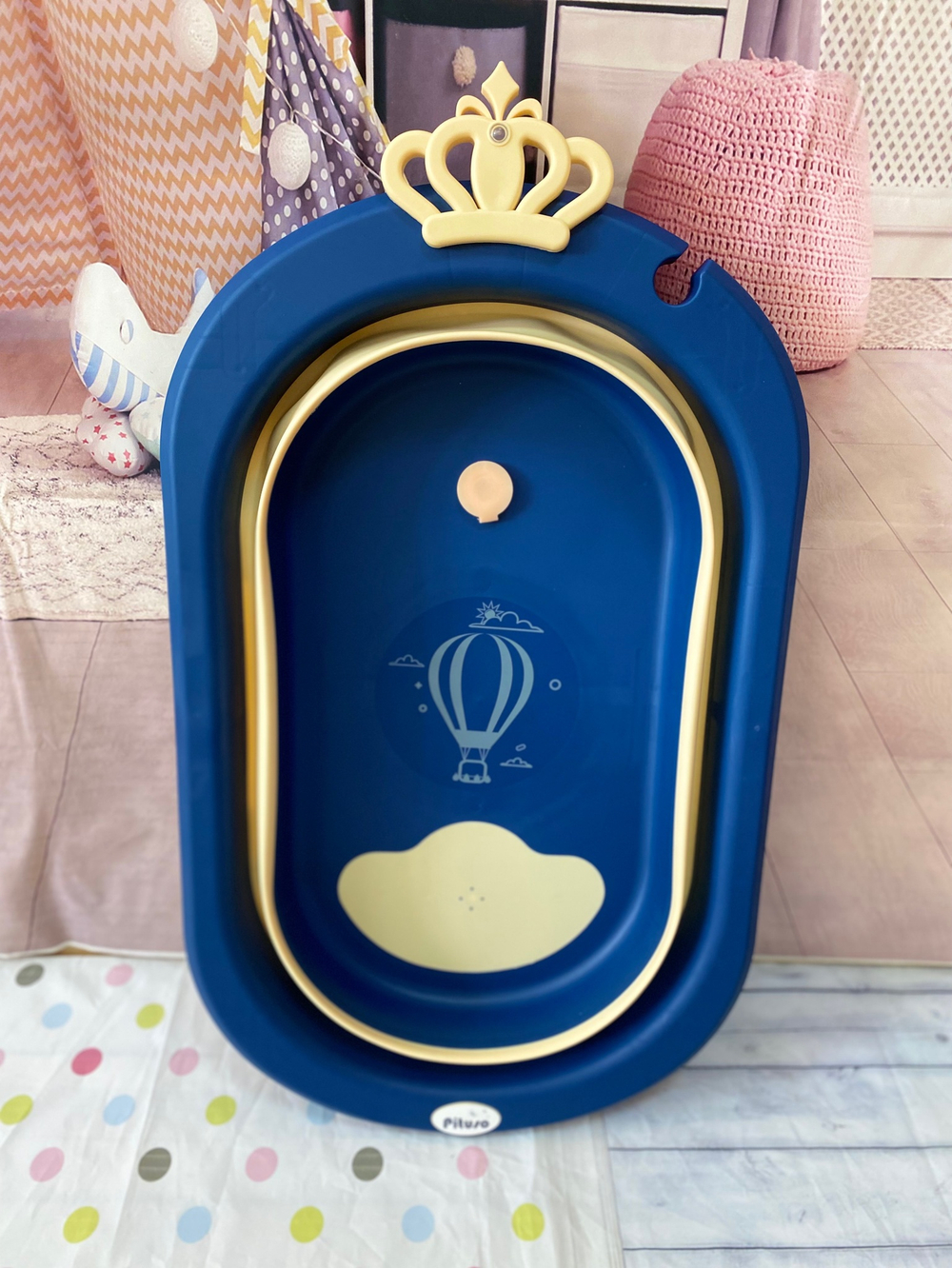 PITUSO Детская ванна складная 87 см Yellow/Синяя с желтым 87*49*25 см