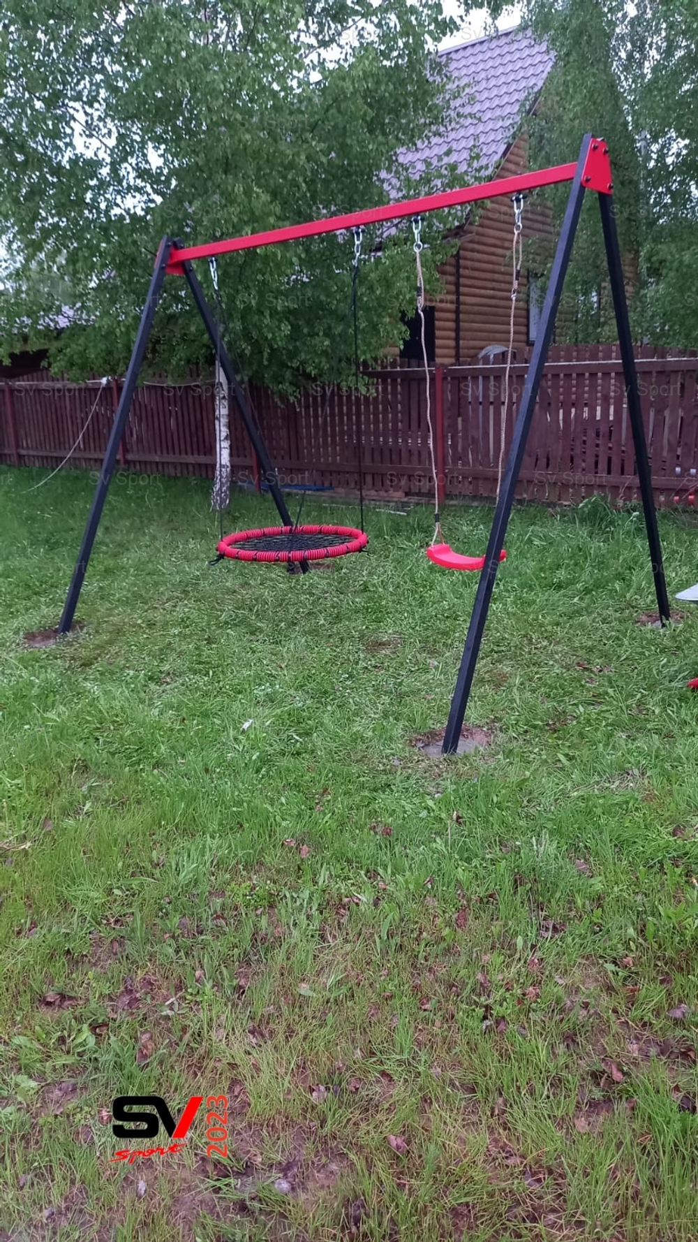 Монтаж уличных качелей Sv Sport