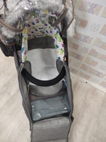 Санки-коляски Galaxy Snow Glory Gloss коричневый-серый