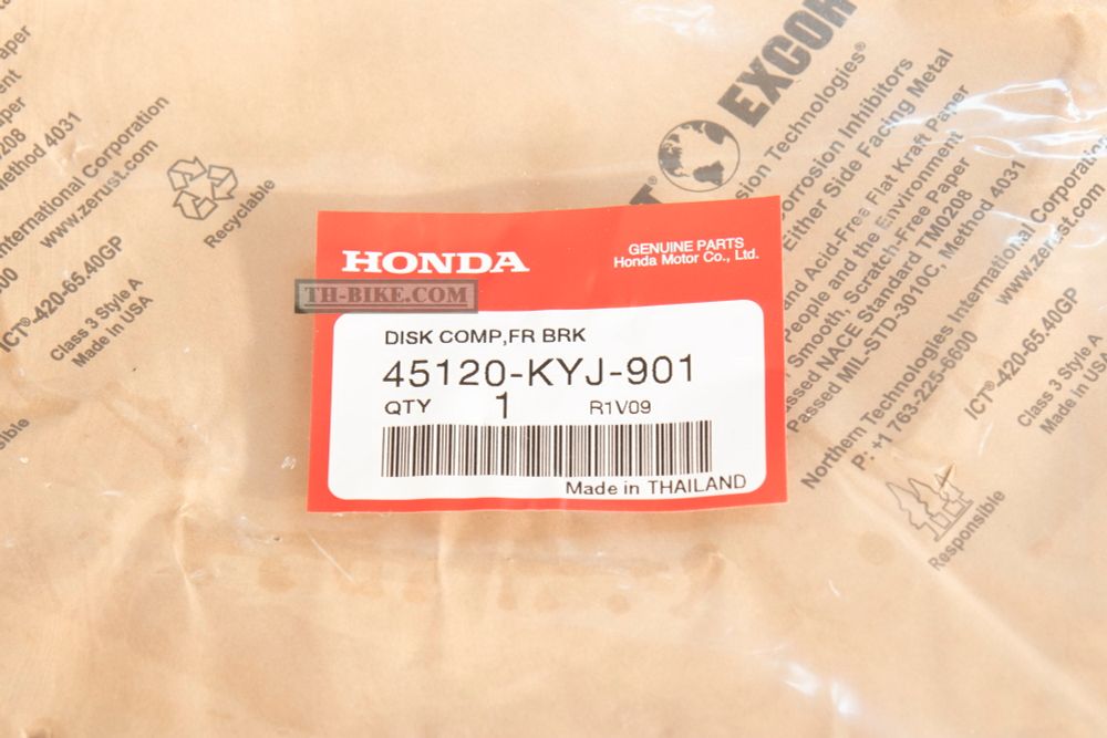 45120-KYJ-901. DISK COMP., FR. BRAKE. Front brake disc rotor