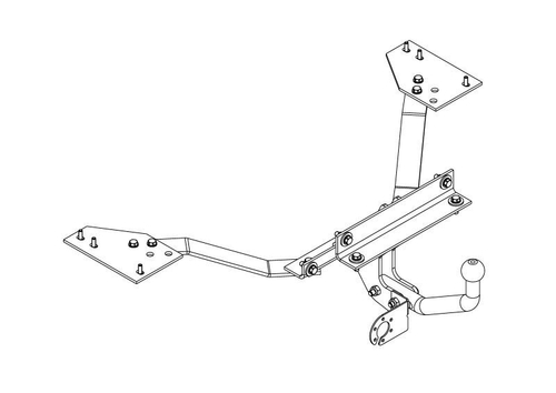 Фаркоп на VOLVO S40 / V50 (2004-) (без электрики, паспорт/сертификат в комплекте) Автос.VL 04